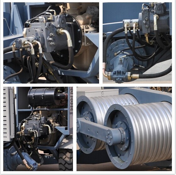 Maquinaria hidráulica 90kN da tração do cabo do número 8 do sulco com 118kw Cummins Engine