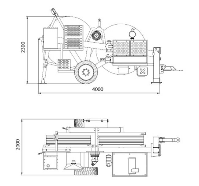 diesel hidráulico Cummins da máquina 35kn 3.5t da tensão da tração do diesel 48kw da Bull-roda de 1200mm (85hp)